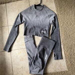 Gray Gymshark Workout Set